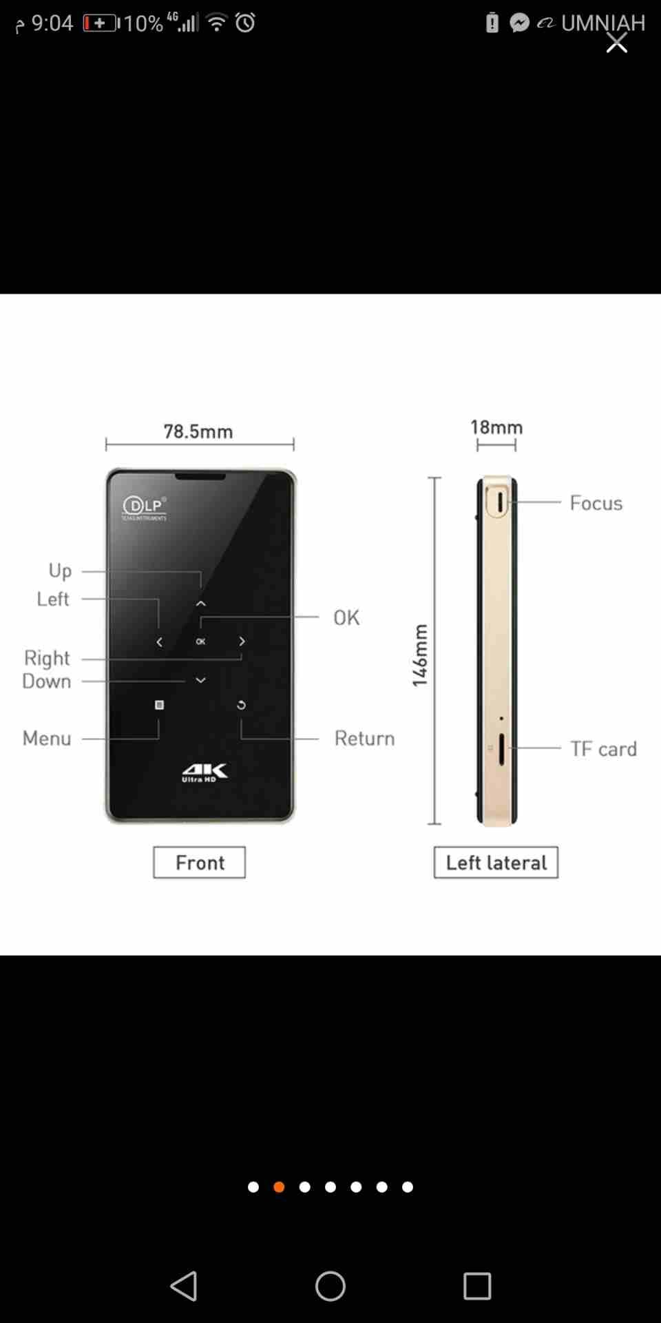 Ultra 4K Mini DLP Projector Android TV Box
لا تنسَ أنك شاهدت هذا الإعلان في عنكبوت
بحجم تلف...