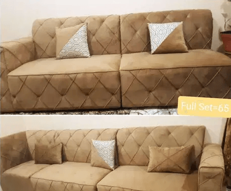 New Sofa Sale velevet Brown Halfset