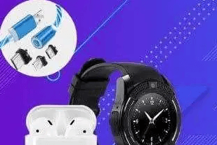 V8 Smart Watch + i11 Airpods + كابل شاحن 3 وصلة